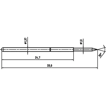 PTR Hartmann 1025/E-B-1.5N-AU-1.0 přesný testovací hrot