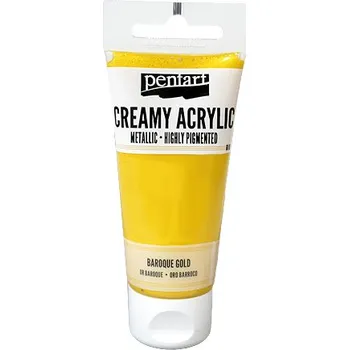 Vodová barva Krémová akrylová barva 60ml metalická - barokní zlatá