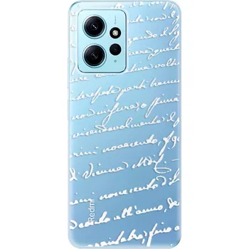 Pouzdro na mobilní telefon Odolné silikonové pouzdro iSaprio - Handwriting 01 - white - Xiaomi Redmi Note 12 5G