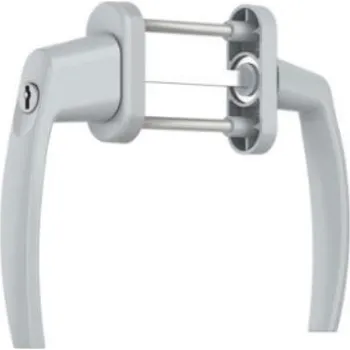 Okenní klika Balkonové kliky s rozetami - VICTORY zamykací Barva: hnědá