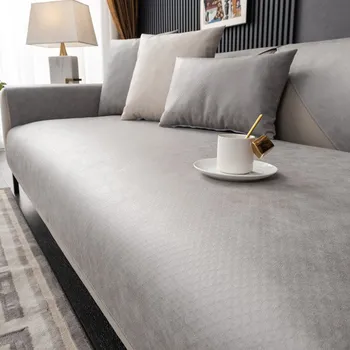 Napínací potah Voděodolný přehoz na pohovku, či křeslo z umělé kůže (L) Barva: světle šedá, Rozměry (cm): 90 x 160 cm