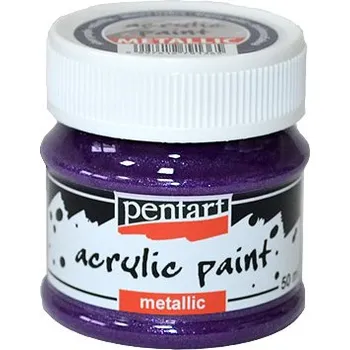 Výtvarná barva Metalická akrylová barva PENTART 50ml - stříbrno-fialová