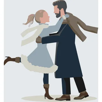 Malování podle čísel - Láska v zimě Velikost: 30x30cm, Rámování: Pouze srolované plátno