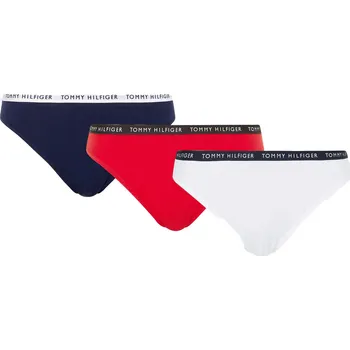 Kalhotky TOMMY HILFIGER DÁMSKÉ KALHOTKY BIKINI 3KS RED/NAVY/WHITE UW0UW02828 0WS Velikost: XS