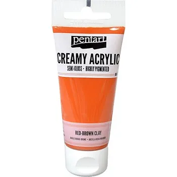 Vodová barva Krémová akrylová barva 60ml pololesklá - červeno-hnědá