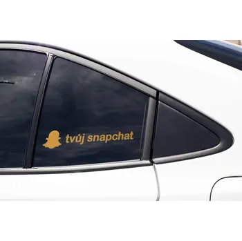 Samolepící dekorace Nálepka Tvůj snapchat Barva: Zlatá, Velikost: Šířka 30cm