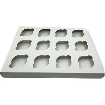 Dárková krabička Vložka do krabice 38x28x8 cm na 12 cupcakes, rozměr: 27 x 37,2 x 2,5 cm