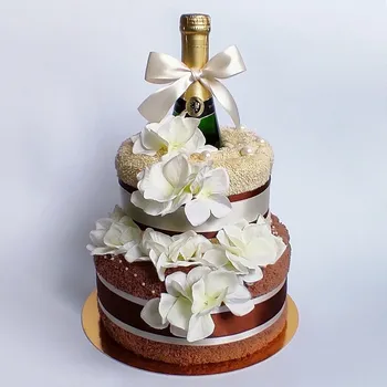 umělá květina Ateliér Confetti Dort z osušky a ručníku - Rudolf