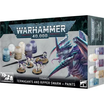 Příslušenství k deskovým hrám Games Workshop Tyranids Termagants and Ripper Swarm + Paint set - Základní set Citadel barev na figurky