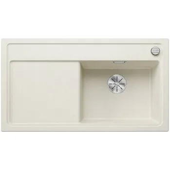 Granitový dřez Blanco ZENAR 5 S InFino Silgranit bílá soft dřez vpravo s excentrem - 527182 + ZÁRUKA 3 ROKY ZDARMA