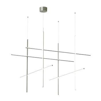 Flos Coordinates Module S, závěsné svítidlo, stříbrná, 180W 2700K