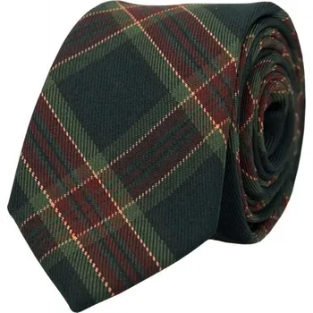 Kravata Bubibubi Vánoční károvaná kravata Zeleno-červená