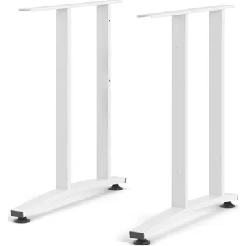 Bílé ukončovací nohy stolu FALCO Office 437 z odolného lamina