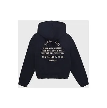 Pánská mikina Tom Tailor Mikina 1033146 Tmavomodrá Relaxed Fit 140