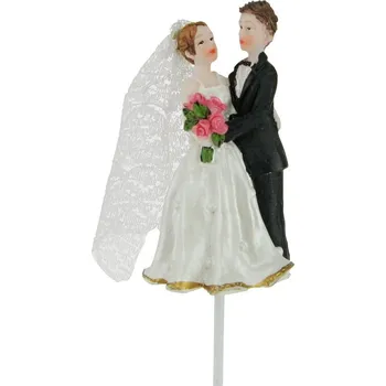 Svatební dekorace Nevěsta s ženichem zápich do kytice / svatebního dortu