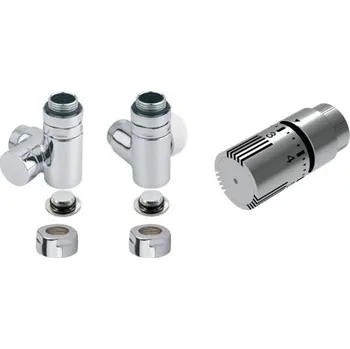 Isan 174L termostatická sada úhlová - triaxiální pro kombinované zapojení levá chrom O39CUAL174