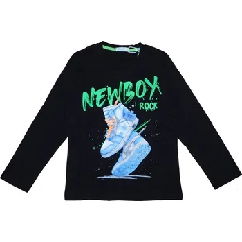 Chlapecké tričko dl.r. KUGO HC0335, černé