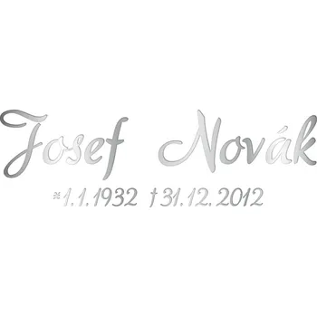 Speciální papír Vyřezávané písmo psací (stříbrné)