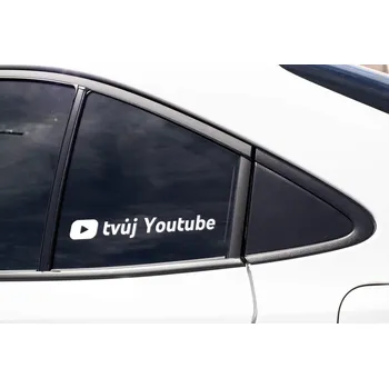 Samolepící dekorace Nálepka Tvůj Youtube Barva: Černá, Velikost: Šířka 15cm
