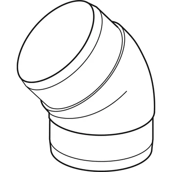 Kouřovod Kluge KVS170205 Kruhové koleno 45° Ø 150 mm