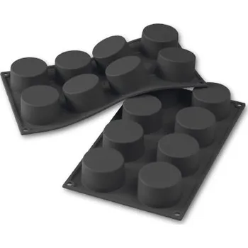 Forma na pečení Martellato Silikonová forma Cylinders - černá (8 ks)