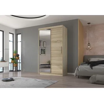 Šatní skříň Šatní skříň s posuvnými dveřmi Esti - 120 cm Barva: dub Sonoma