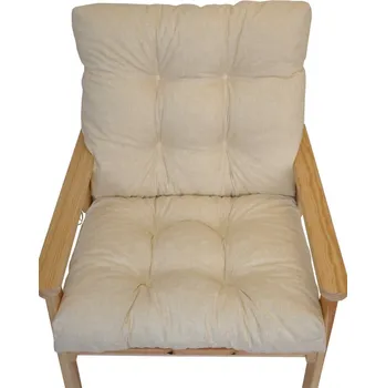 Podsedák Axin Trading s.r.o. Polstr na křeslo Nordic - látka světle béžový melír