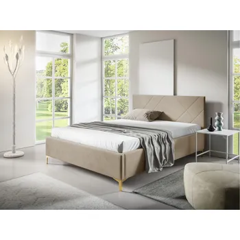 Postel Eka Čalouněná postel SARAH+ 120x200 cm Barva látky Trinity: (2302) Krémová, Úložný prostor: Bez úložného prostoru