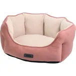 Nobby růžový sametový pelíšek Majid 55x50x21cm