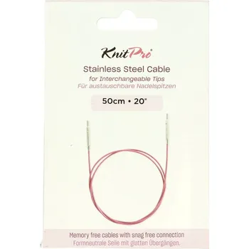 Jehlice Silné ocelové lanko KnitPro 28 cm