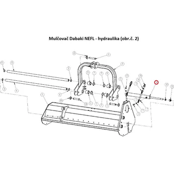 Mulčovač 2 - 4 - hydraulická pístnice posunu NEFL (hydraulika)