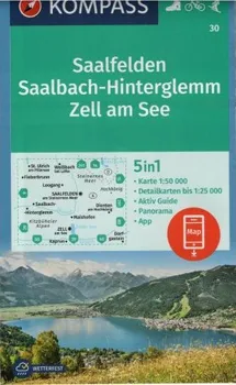 Turistická mapa: Saalfelden, Saalbach-Hinterglemm, Zell am See 1:50 000 - Nakladatelství Kompass Karten [DE] (2022)