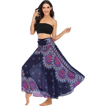 Dámské šaty Dámská letní maxi sukně/šaty v "boho" stylu (13-24) Barva: tmavěmodrá(S00802dark blue)