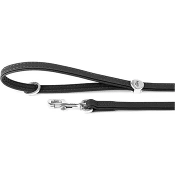 Vodítko pro psa Vodítko kůže Bilbao S 110cm/15mm černé MYFAMILY