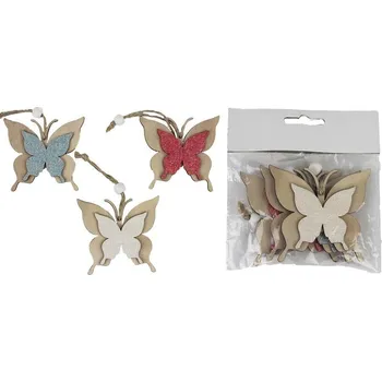 Velikonoční dekorace Motýl k zavěšení 3ks D3047