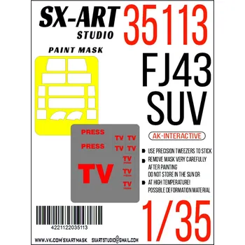 Plastikový model 1/35 Paint mask FJ43 SUV (AK-INT.)