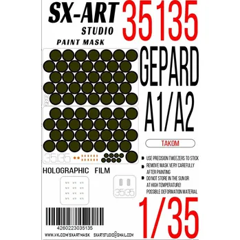 Plastikový model 1/35 Paint mask Gepard Spaag A1/A2 (TAKOM)