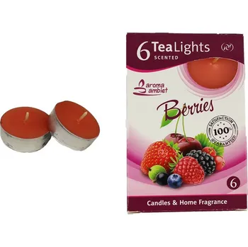 Svíčka Svíčka čajová BERRIES 6ks MSC-TL1004