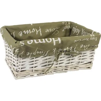 Úložný box Zásuvka bílá s látkou velká P0922/V