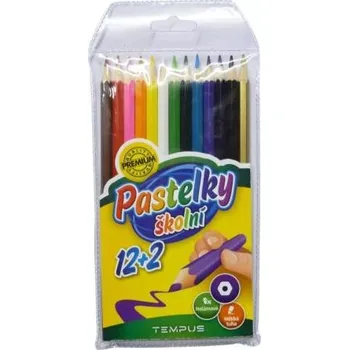 Pastelka Pastelky Tempus 0613 (12+2 barvy - zlatostříbrná)