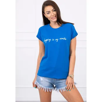 Dámské tričko Kesi Dámské tričko s potiskem Kuse chrpově modrá Univerzální