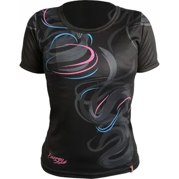 cyklistický dres HAVEN Cyklistický dres s krátkým rukávem - ENERGY CRAZY SHORT - černá S