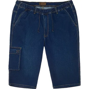 Pánské kraťasy Pánské kraťasy - kapsáče Adamo tmavě modré STRETCH elastické v pase na gumu Adamo - 3XL