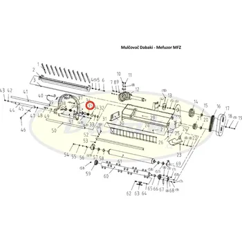 Mulčovač 1 - 35 - kluzné pouzdro trubky posuvu mulčovače Mefuzor MFZ