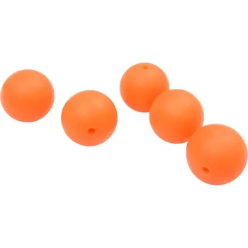 Dětské navlékací korálky Natana silikonové korálky oranžové 19 mm 5 kusů