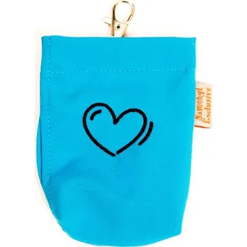 sáček na exkrement Kapsa na pytlíky suchý zip výšivka srdce sv.modrá