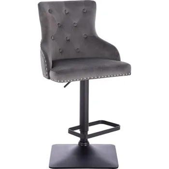 Barová židle Barová židle Sogne velur grafit - základna černá