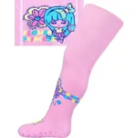 Bavlněné punčocháčky New Baby s ABS světle růžové flower princess Růžová 104 (3-4r)