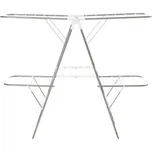 HOMCOM Sušák na prádlo skládací, stříbrno-bílý, 138 x 60,5 x 112 cm 850-140