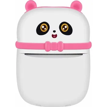 Tiskárna Přenosná chytrá mini tiskárna Panda růžová